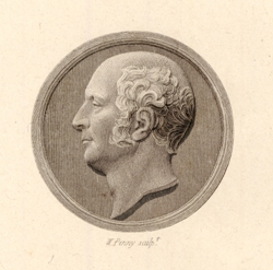 Profile of Robert Ferguson engraved by William Penny of Midcalder, near Edinburgh, from a bronze medallion. Ferguson gave it to his wife as ‘a little surprise’.